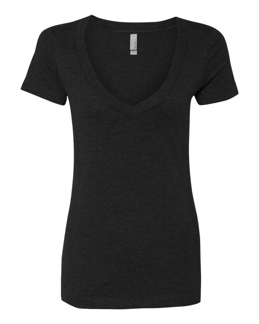 Clementine Women's Deep V-Neck tee, Scarlet, Small