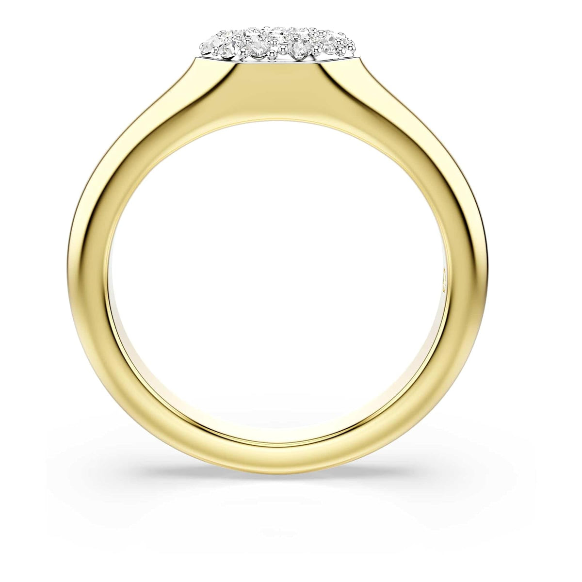 Swarovski Anillo Dextera, Tallas mixtas, Blanco, Baño tono oro