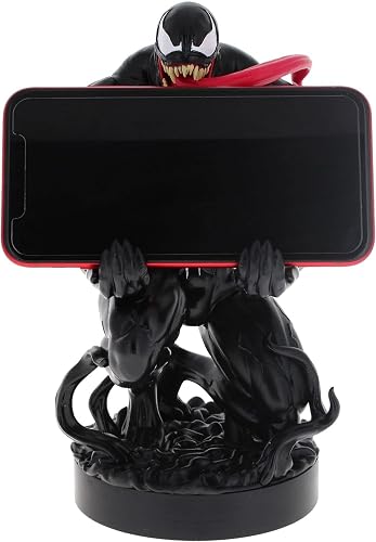 Exquisite Gaming: Marvel: Venom - Original Mobile Phone & Gaming Controller Holder, Device Stand, Cable Guys, Licensed Figure