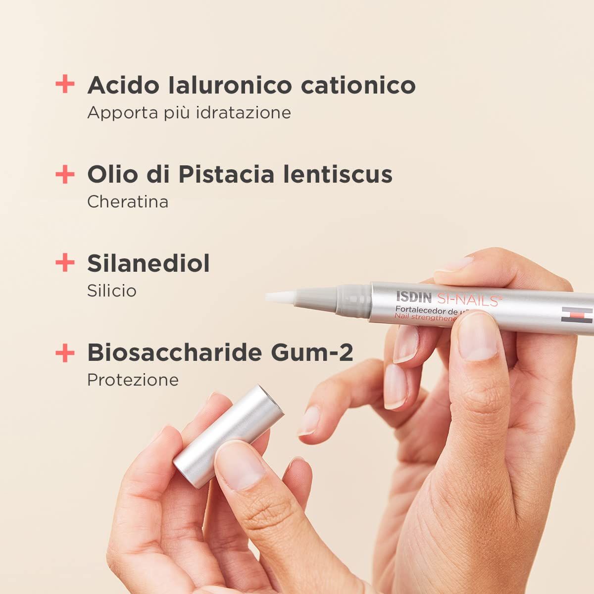 ISDIN SI-NAILS Fortalecedor con ácido hialurónico para uñas débiles y dañadas, hidrata también las cutículas, Acabado Invisible, 2.5 ml + Ureadin Podos Gel Oil, 75ml