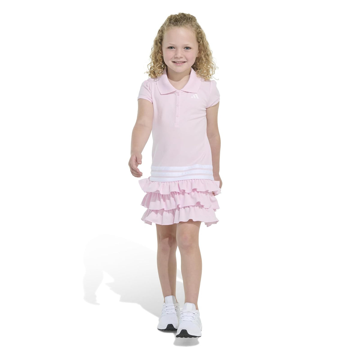 adidas Vestido Polo de Manga Corta para niña