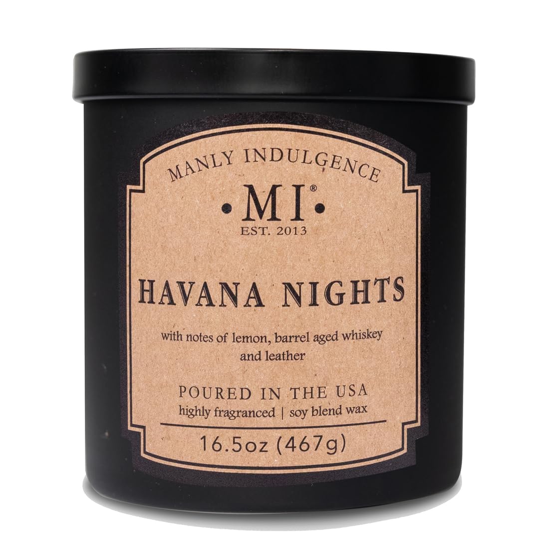 Manly Indulgence Vela Perfumada para Hombre, 16 oz - Noches de La Habana
