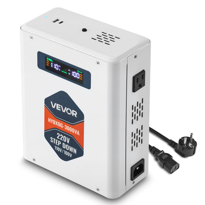 VEVOR Convertidor Reductor de Voltaje 220V a 110V 2000VA - Blanco