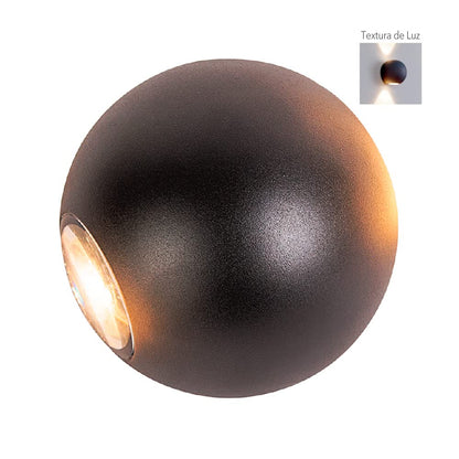 Tecnolite Lámpara de Pared Arbotante LED Exterior 6 W, Luz Suave Cálida, IP54, IK06, No atenuable, LED integrado