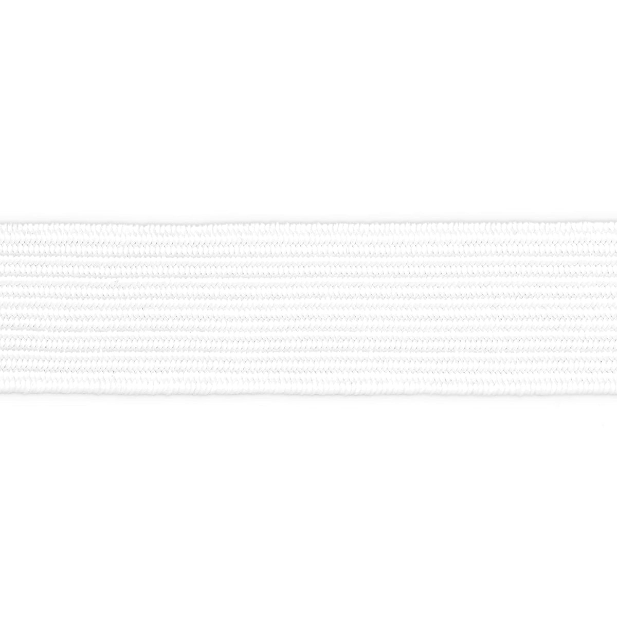DRITZ Tela elástica trenzada de 1/2 pulgada, color blanco