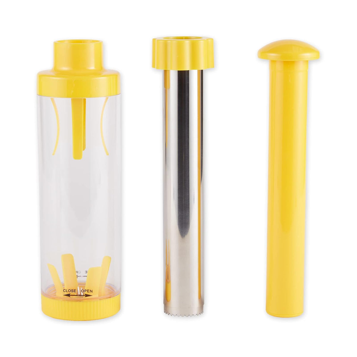 Acero inoxidable RSVP., pelador de maíz, Amarillo, all parts are dishwasher safe, 1