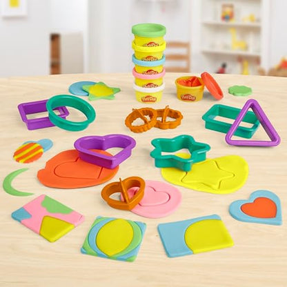 Play-Doh Formas Kit de Manualidades con 6 Latas de Compuesto, Cortadores y Accesorios para Niños Creativos a partir de 3 Años
