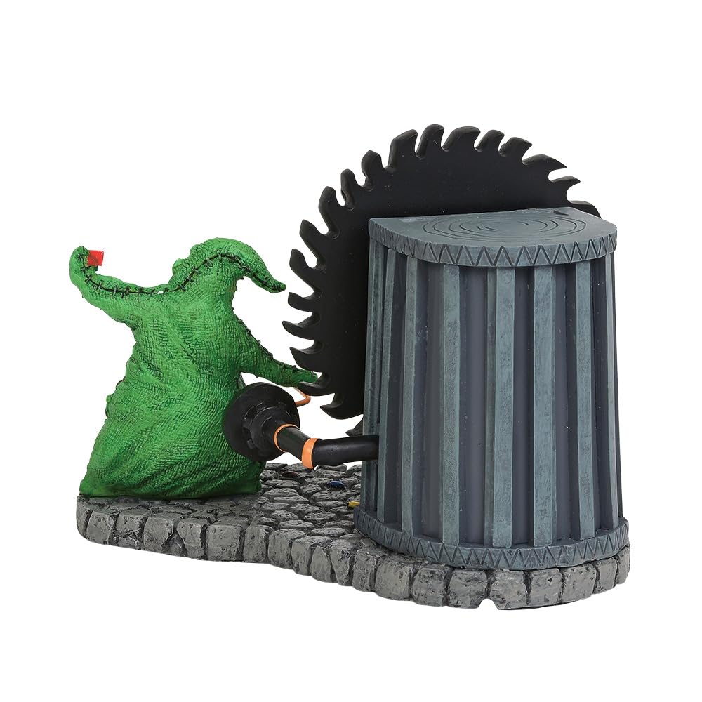 Department 56 Resin Disney The Nightmare Before Christmas Village Accessories Oogie Boogie Da un Giro Iluminado Figura Animada, 4.33 Pulgadas, Multicolor