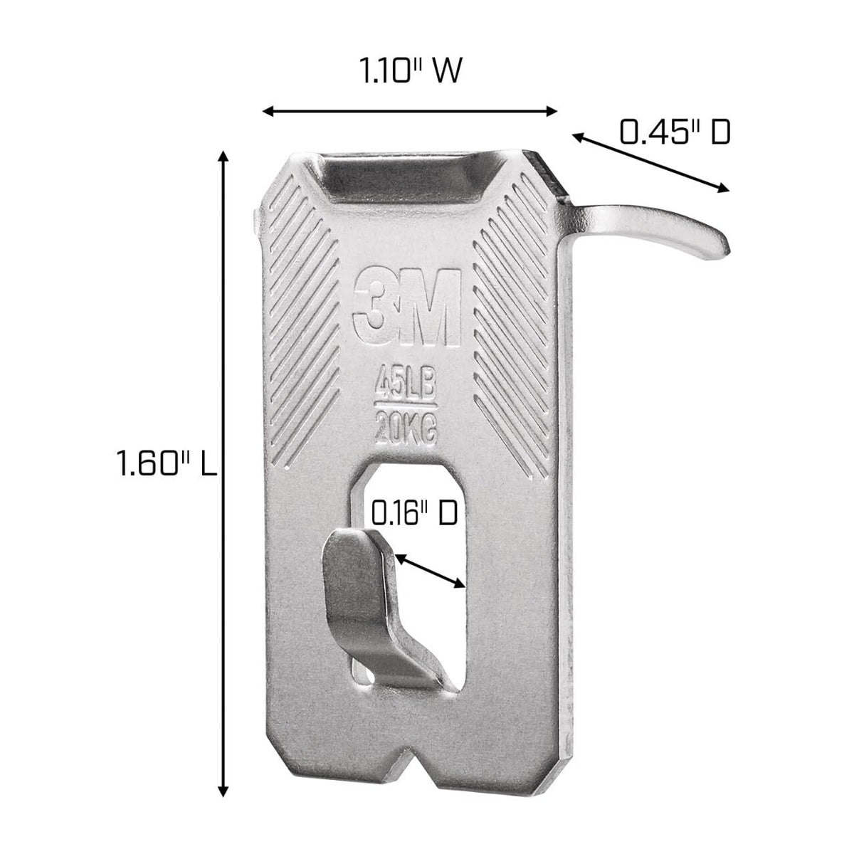 3M CLAW Colgador de fotos para paneles de yeso con marcador de puntos temporales, soporta 45 libras, 4 perchas, 4 marcadores/paquete