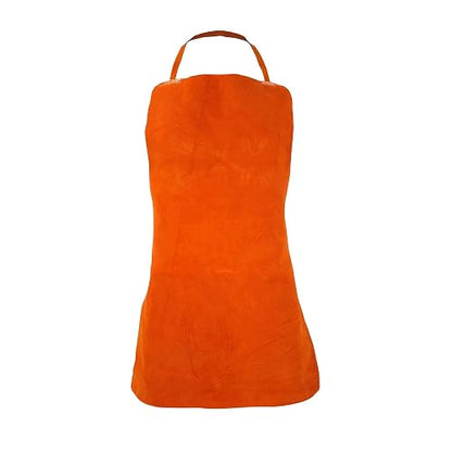 Surtek 137652 Mandil de Carnaza | Unisex, color café/natural, carnaza resistente, protección para soldadura y trabajo pesado