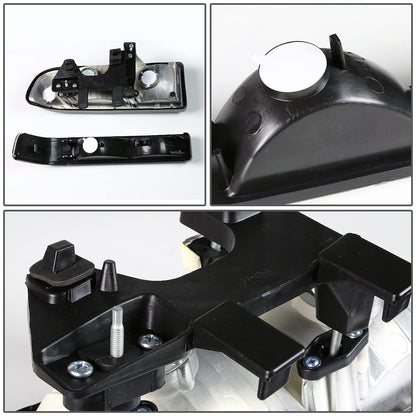 DNA Motoring HL-OH-S10984P-BK-AM Faros Delanteros de Esquina Ámbar para Blazer S10 98-04, Negro