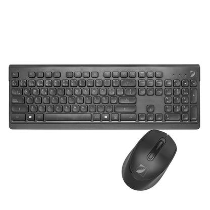 Green Leaf Kit de Teclado y Mouse para PC/Mac inalámbrico 10 m, Negro 18-8381BK