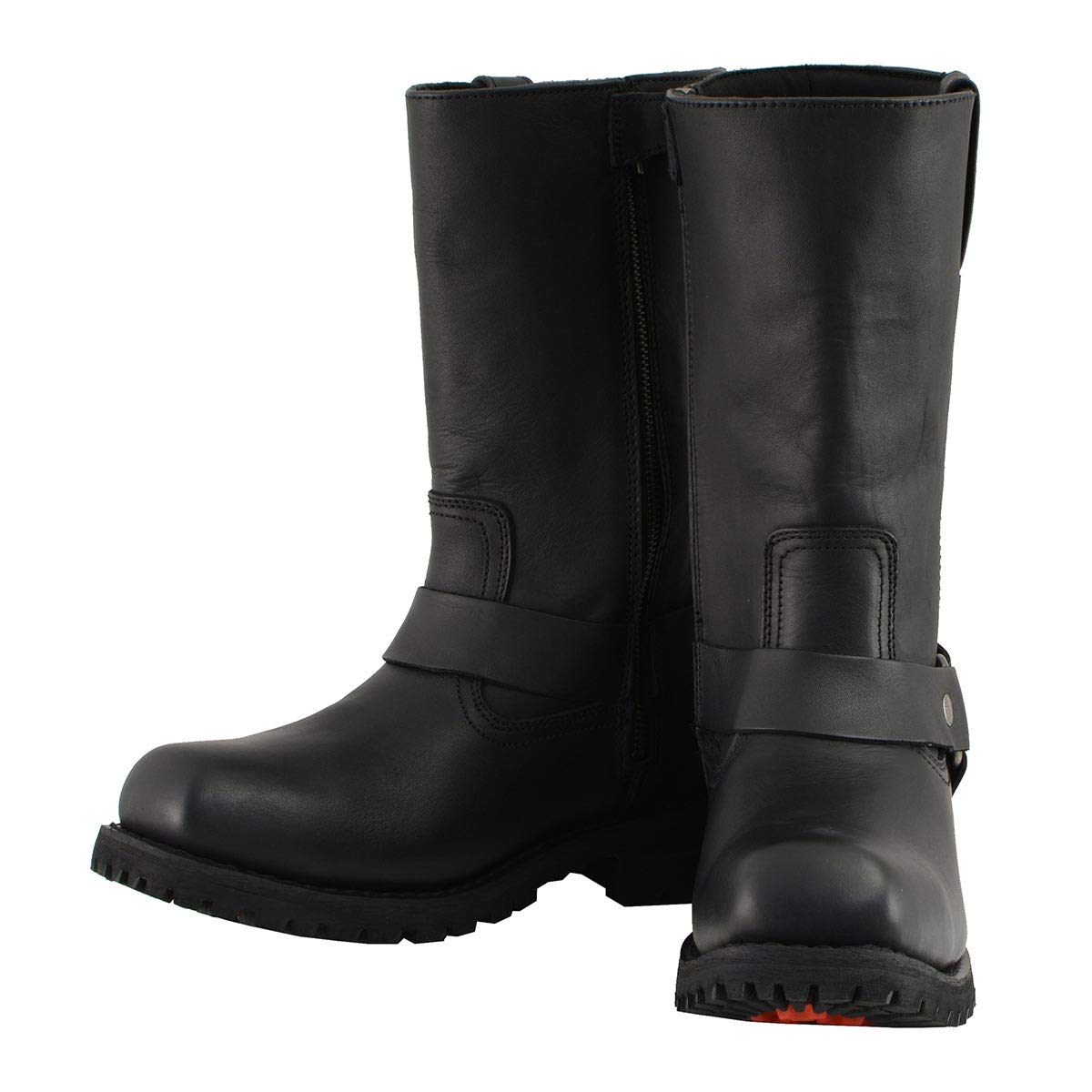 Milwaukee - Botas de motocicleta para hombre, Negro, 7.5 M US | Motocicleta de 11 pulgadas, piel de vacuno de alta calidad, lista para carretera