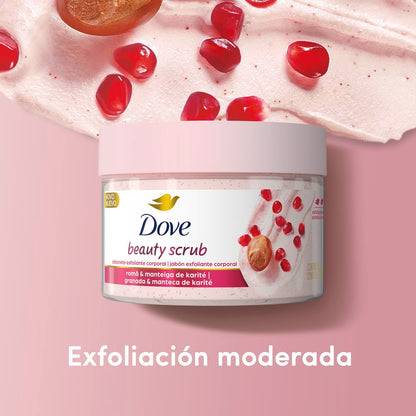 Dove Beauty Scrub Jabón Exfoliante Corporal Granada y Manteca de Karité, 280 g