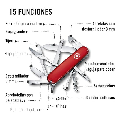 Victorinox Navaja Huntsman Roja 15 Usos para Hombre color rojo talla one size