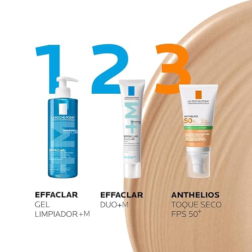 La Roche-Posay Anthelios UVMUNE 400 Oil Control Gel-Crema con Color y FPS 50+, Protector Solar Facial Matificante para Piel Grasa, Resistente al Agua, 50 ml