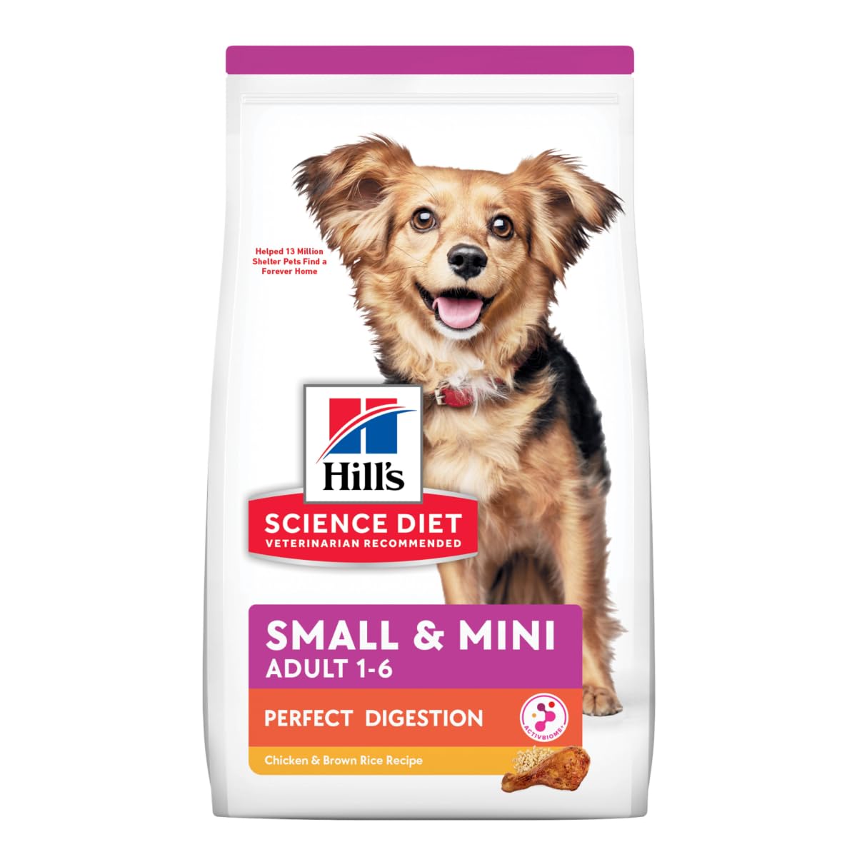 Hill's Science Diet Small Mini Croquetas Digestivas para Perro Adulto 1.5Kg | Croquetas Hill's para perro, pollo real, cuidado digestivo, bienestar del microbioma, heces firmes