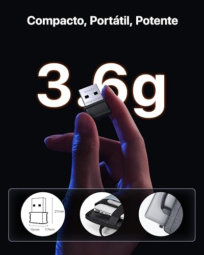 Tenda W311MI Adaptador WiFi 6 USB AX300,2.4GHz, USB WiFi para PC, Alta Velocidad 300Mbps, Antena Interna, WiFi Dongle, Ap Integrado, Seguridad WPA/WPA2, Compatible con Windows 7/10/11