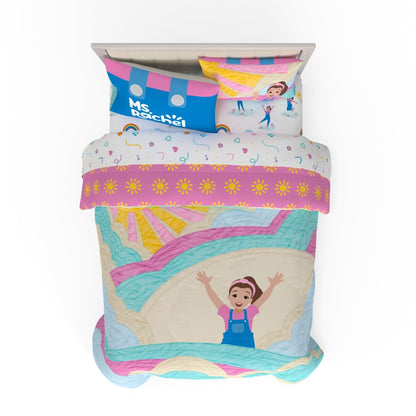 Franco Juego de Ropa de Cama Miffy, Edredón Reversible con Funda - 5 Piece Full Size - Sra. Rachel