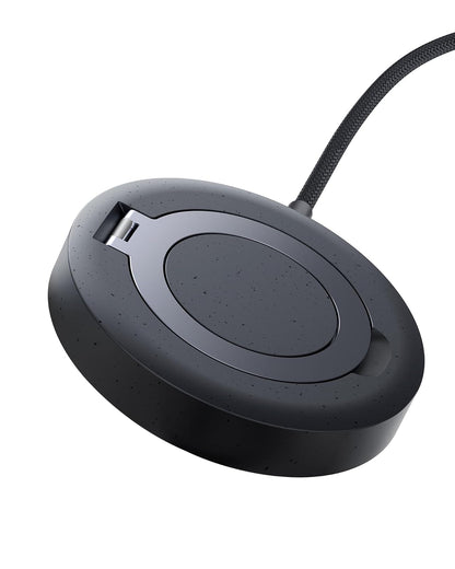 Baseus Cargador Inalámbrico Magsafe, Cargador Magnético de 15 W, Compatible con Función Magsafe, Carga Rápida 15W para iPhone 15/14/13/12 Series Cargadores por Inducción (Negro)