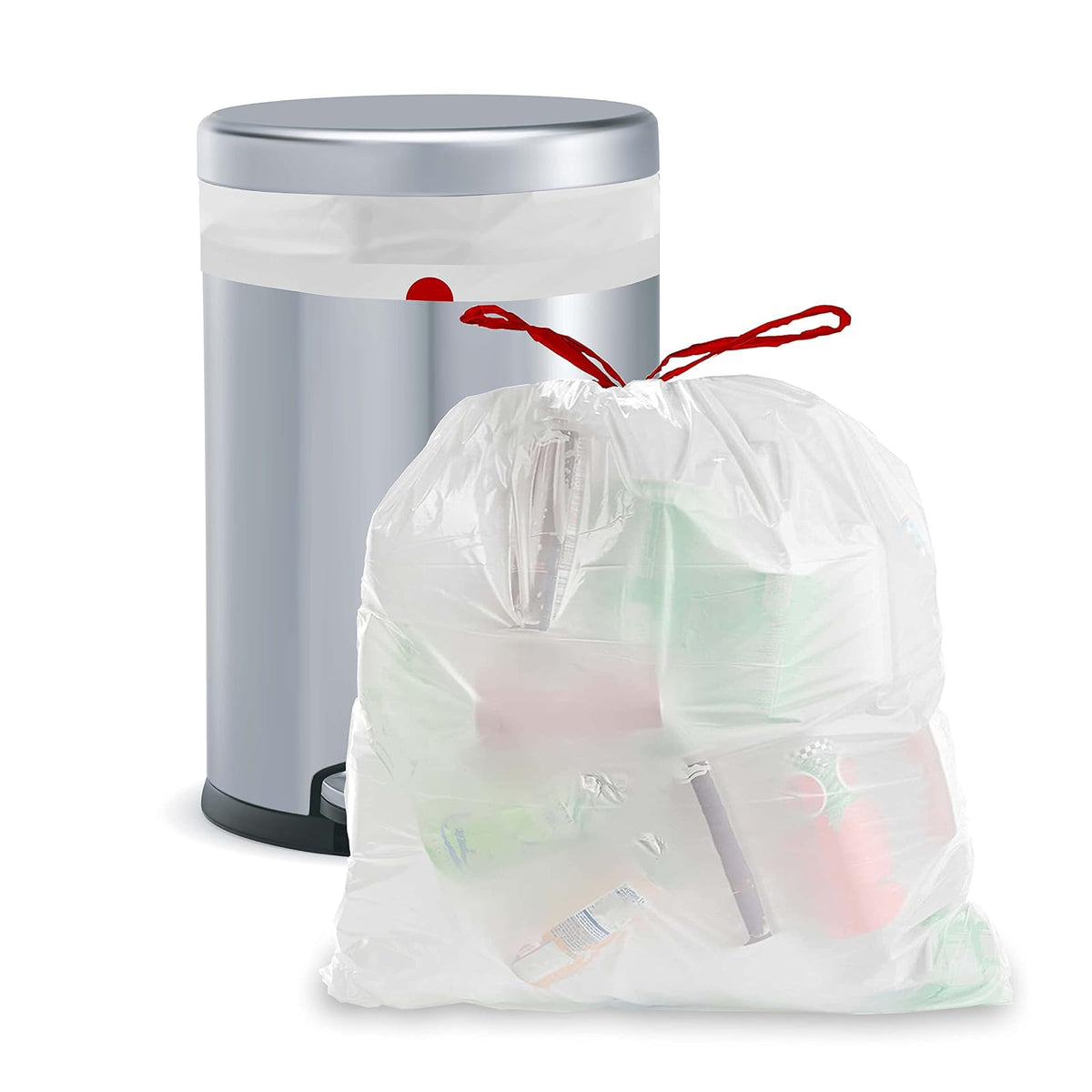 Aluf Plastics Tall Kitchen - Bolsas de basura con cordón de 13 galones (200 unidades a granel), 24 x 27 pulgadas, bolsas de basura comerciales al por mayor