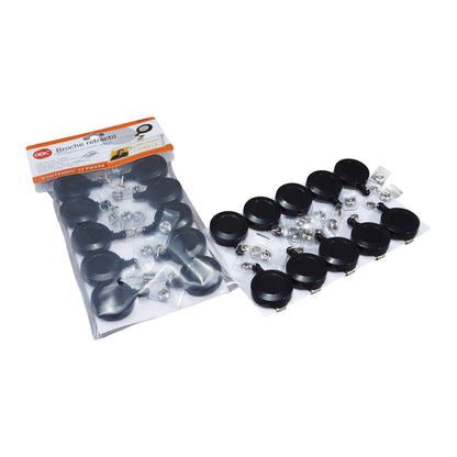 GBC Broche para Gafete Retráctil Tipo Yoyo, Paquete de 10 Pz.