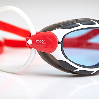 Zoggs Predator - anteojos de natación para adultos, protección UV, correas de ajuste de polea, lentes de natación sin niebla, anteojos de natación Zoggs para adultos, junta ultra ajuste