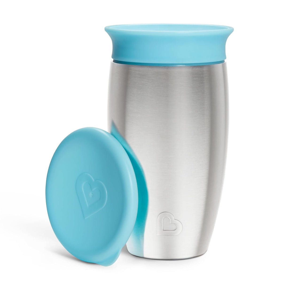 Munchkin Miracle Stainless Steel 360 Sippy Cup, Blue, 10 Ounce