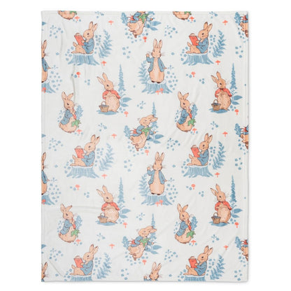 Franco Manta de Felpa Coleccionable con Personajes Licenciados - 46 in x 60 in - Peter Rabbit
