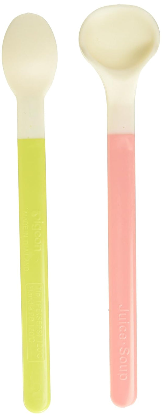 PIGEON Juego de Cucharas para Bebe - Ideal para Desarrollo Sensorial Cosas para Bebes Recien Nacidos Articulos para Bebe Alimentacion Complementaria Bebe - Set de Alimentación para Bebé