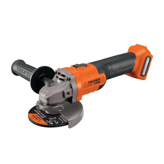 Truper PRO ESMI-20AS, Esmeriladora angular inalámbrica 4-1/2" 20 V brushless sin accesorios
