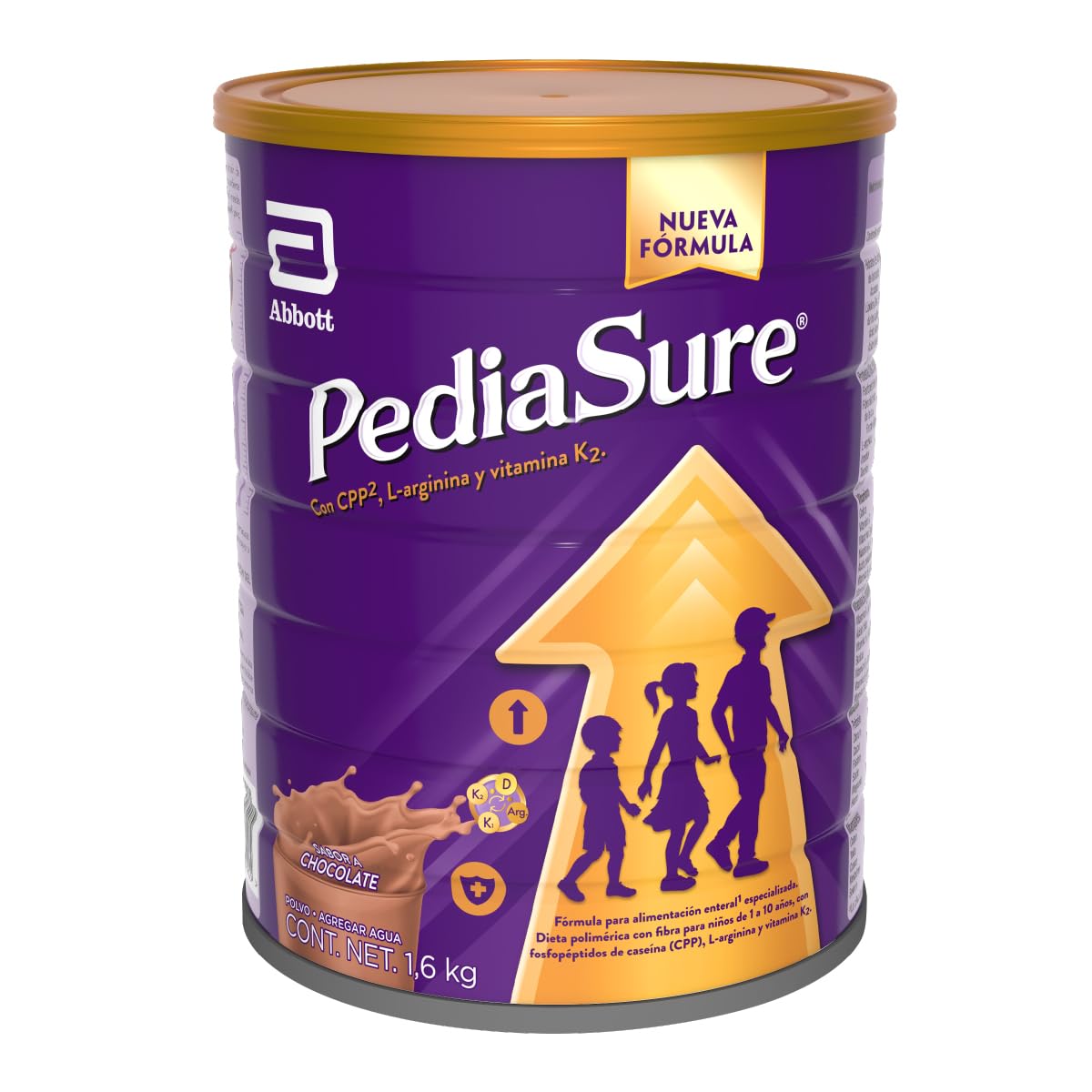 PediaSure Chocolate- Alimentación Especializada Polvo 1600 g | Formula especializada para niños de 1 a 10 años con 5 grupos de nutrientes clave que apoya el crecimiento de los huesos.