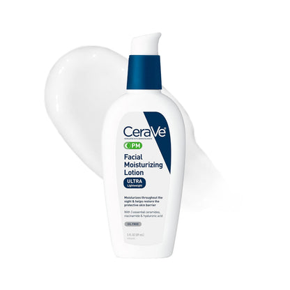 CeraVe - Loción facial hidratante Pm, 3 onzas