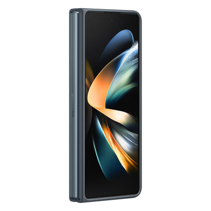 Samsung Galaxy Fold 4 Leather Cover Moss Gray