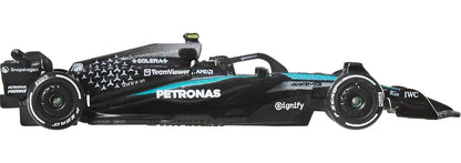 Hot Wheels Collector Mercedes AMG Petronas F1 Kimi Antonelli, Auto Premium Escala 1:64 Metal/Metal con Llantas Real Riders Y Decoración Auténtica