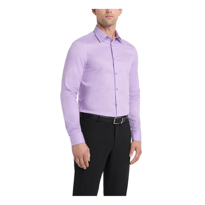 Calvin Klein Camisa de Vestir Ajuste Entallado para Hombre - 17.5cm Cuello 34cm-35cm Manga - Iris