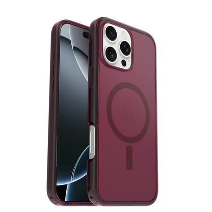 OtterBox Carcasa Symmetry para iPhone 16 Pro Max Foxberry Pink | Transparente, Protección DROP+, 40% plástico reciclado