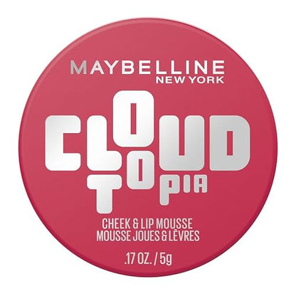 Maybelline Cloudtopia Blush para mejillas y labios,14H, tono rojo etéreo