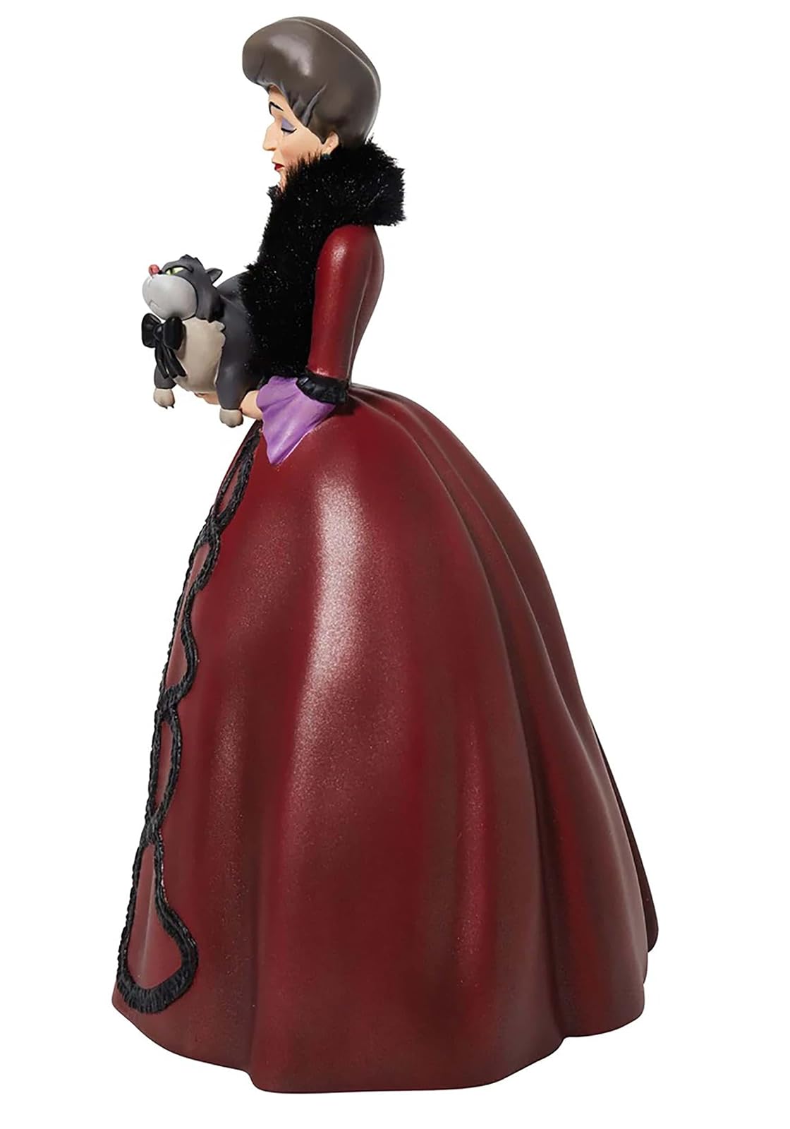 Enesco Disney Showcase Figura de Cenicienta Lady Tremaine Holding Lucifer Rococó, 8.875 Pulgadas, Multicolor, 6010298