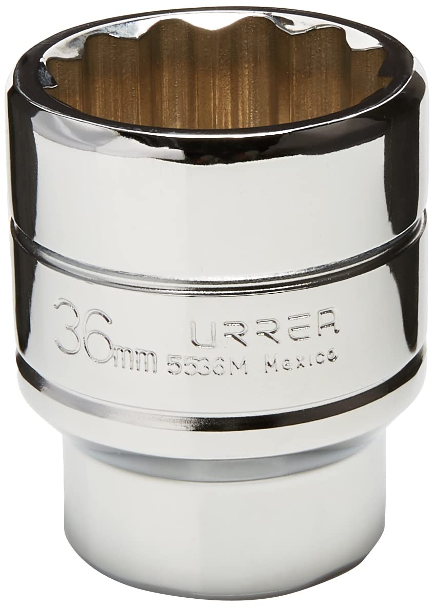 Urrea 5536M Dado cuadro de 3/4", 12 puntas, métrico, 36 mm - 36 mm - 12 puntas