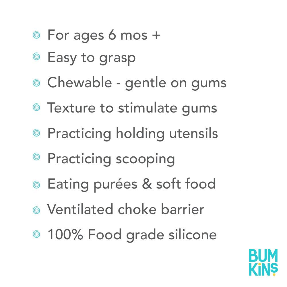 Bumkins Disney - Juego de utensilios para bebé, cucharas de silicona masticables para sumergir, autoalimentación, destete LED para bebé, aprendizaje de entrenamiento en la primera etapa de comer,