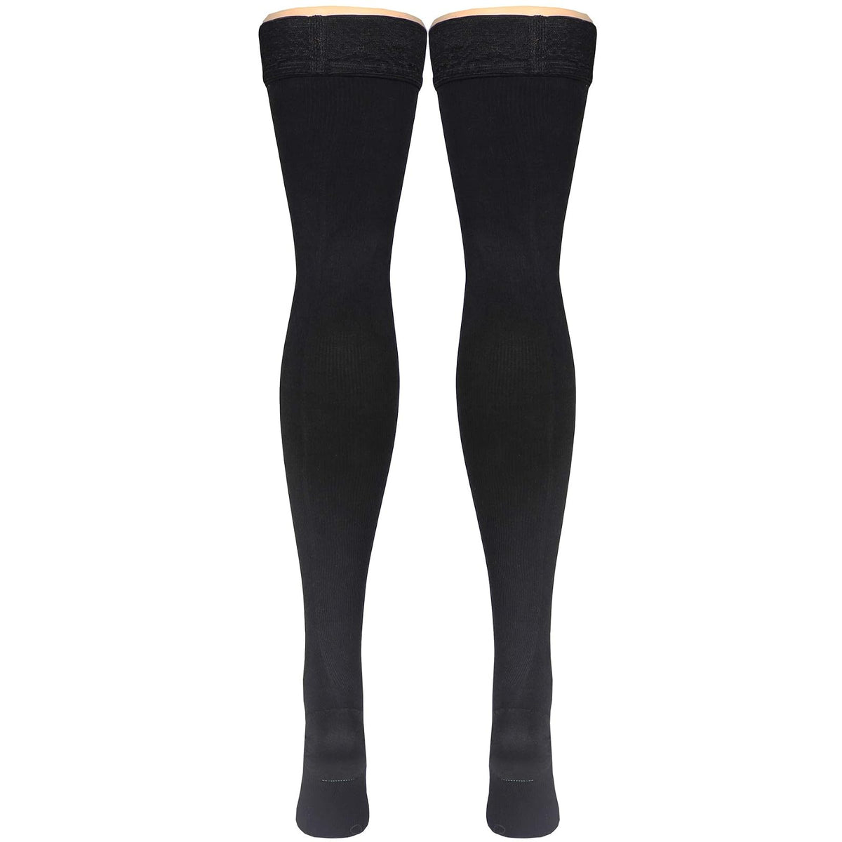 Truform Compression Socks, 20-30 Mmhg, Men's Dress Socks, Thigh High Over Knee Length Black, Pack of 1