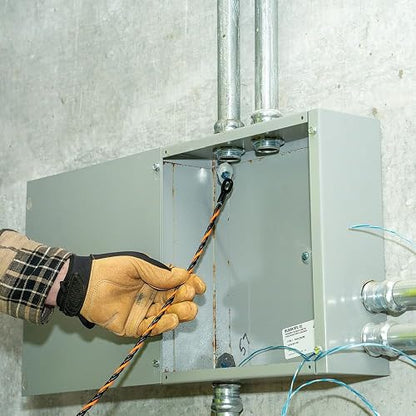 KLEIN TOOLS 50375 | Guía Jalacables de Poliéster de Alta Flexibilidad de 22.9 m | Solución para Tracción de Alambre Eléctrico | Diseño Duradero y de Alta Resistencia