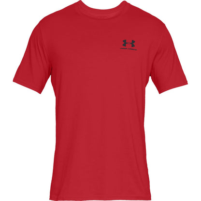 Under Armour Sportstyle Left Chest Camiseta de Entrenamiento para Hombre - Rojo (Red - Black - 600) - XXL