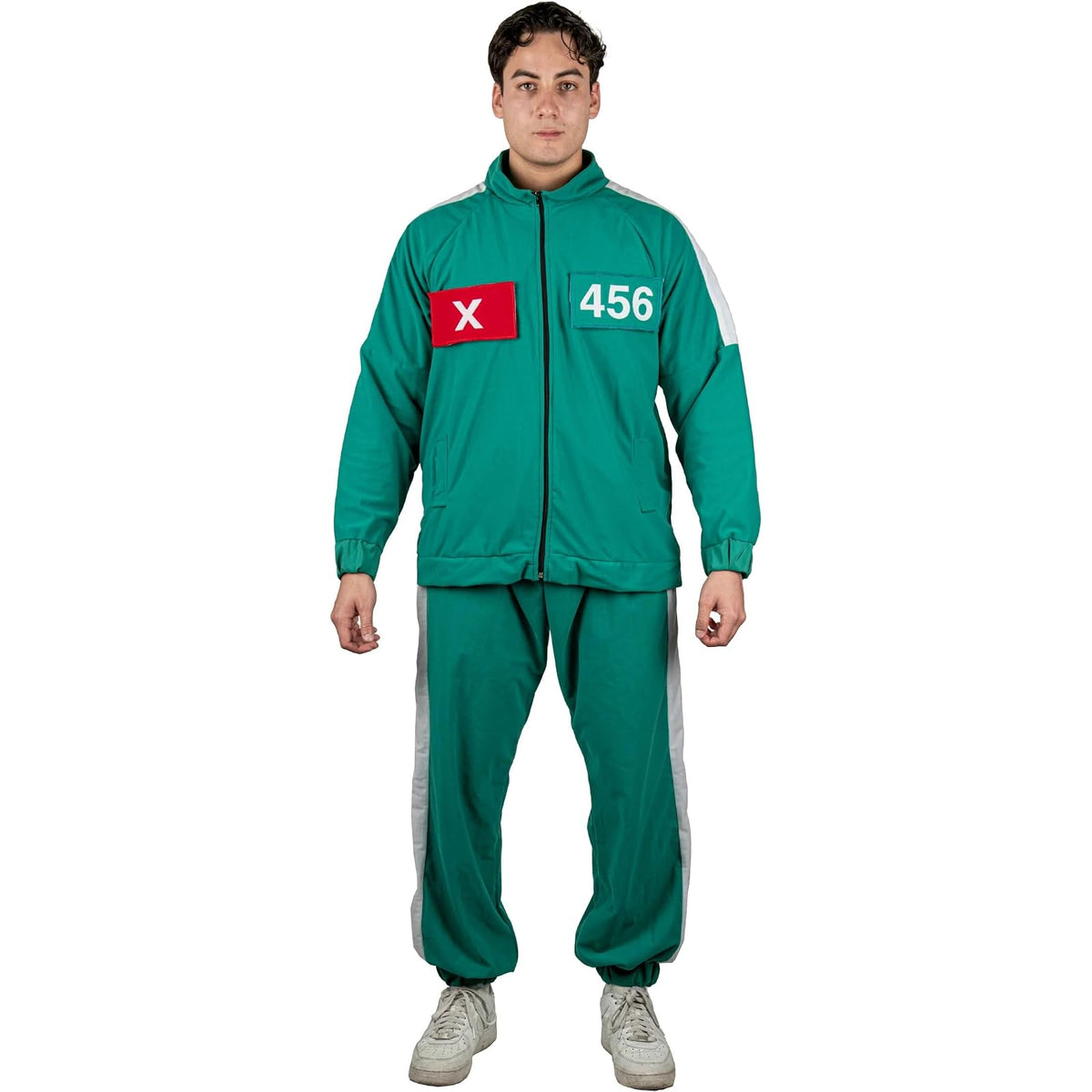 REV Disfraz de Jugador para Adulto – Licencia Oficial El Juego del Calamar – Color Verde – Traje Completo – Cosplay | Halloween | Fiesta | Ropa Temática Talla M