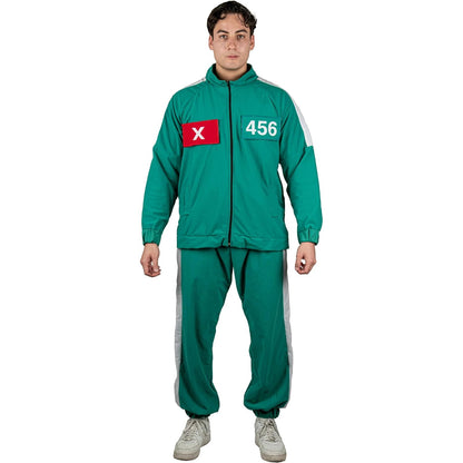 REV Disfraz de Jugador para Adulto – Licencia Oficial El Juego del Calamar – Color Verde – Traje Completo – Cosplay | Halloween | Fiesta | Ropa Temática Talla M