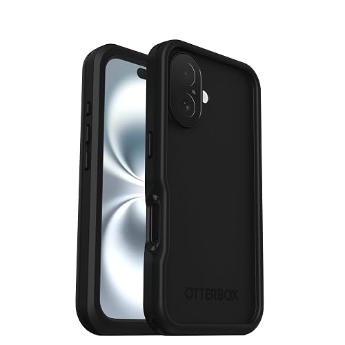 OtterBox - Funda Impermeable para iPhone 16 Serie FR, con MagSafe (diseñada por LifeProof), Color Negro, Impermeable, 60% plástico Reciclado, Elegante y Elegante