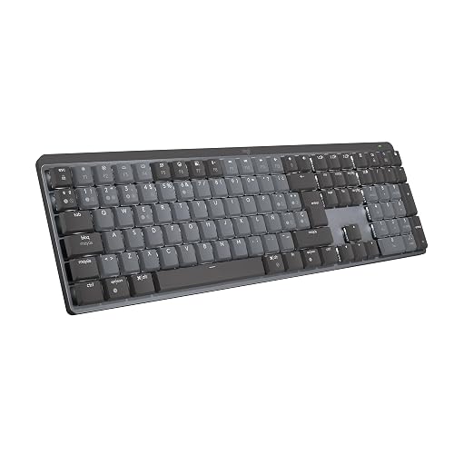 Logitech MX Mechanical Teclado Inalámbrico Iluminado de Desempeño, con Interruptores Táctiles Silenciosos, Teclas Retroiluminadas, Bluetooth, USB-C, macOS, Windows, Linux, iOS, Android, Metal
