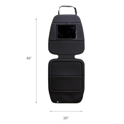 Munchkin Elite Seat Guardian Protector de asiento de automóvil para niño con soporte para tabletas, gris oscuro