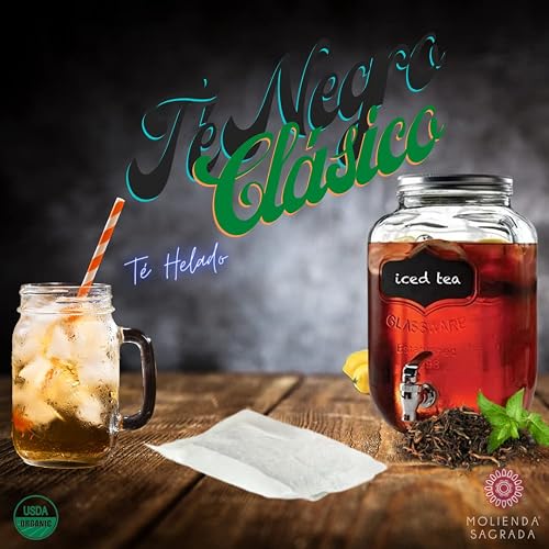Molienda Sagrada, Té Negro Helado/Infusión de Té Negro Helado Clásico. Rinde para 40 Litros.
